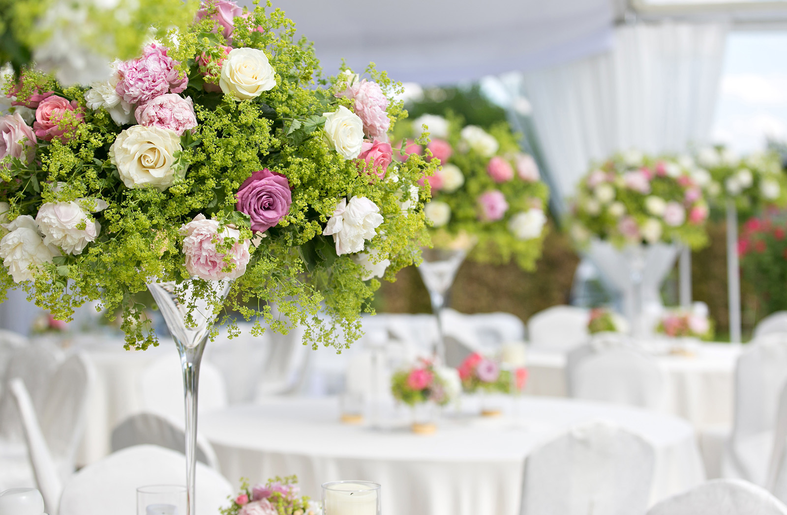 Anchorage wedding rental equipment, tables, chairs, decorations.